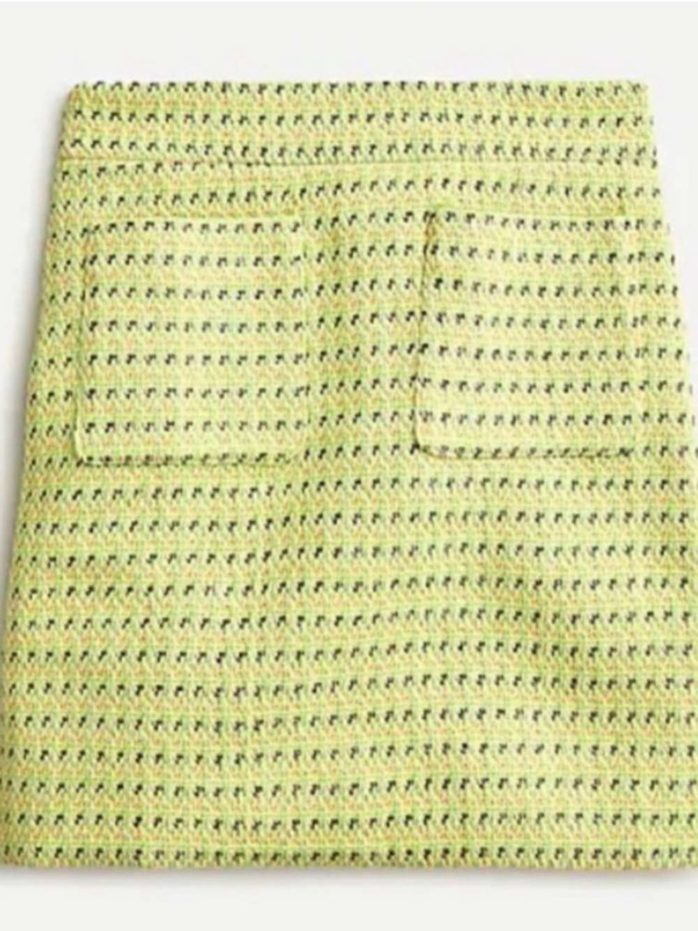 J. Crew Woven Green Tweed Mini Skirt